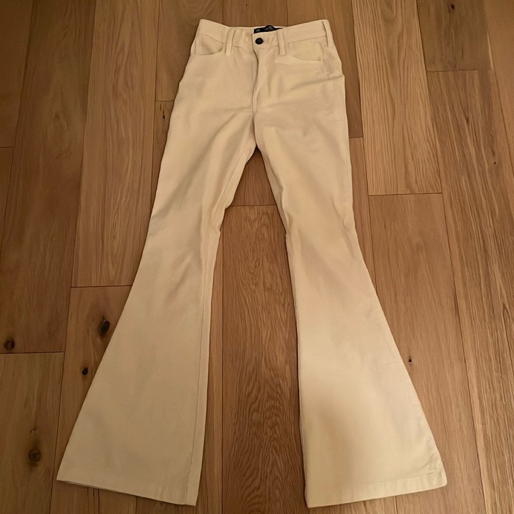 High-rise flare corduroys